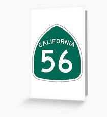 California State Route 56 Greeting Card