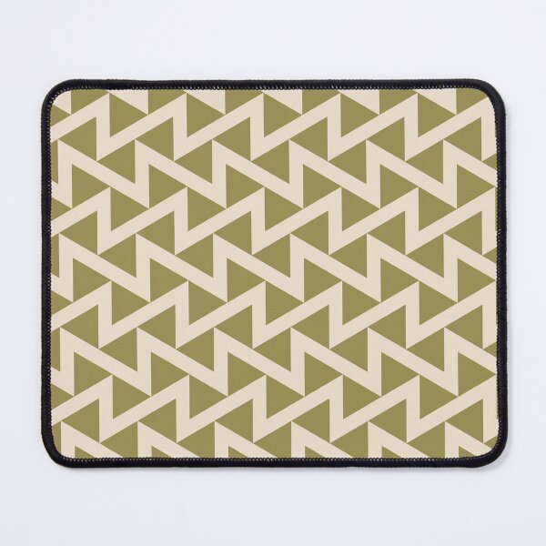 Item preview, Olive Beige Brown Zigzag Triangle Arrow Earth Mid-Century Modern Pattern designed and sold by PenguinForests.