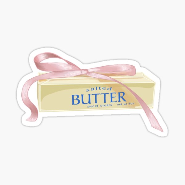 Artikel-Vorschau von Butter mit rosa Schleife, designt und verkauft von art by mckenzie.