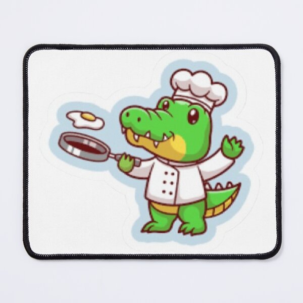 Item preview, Cute Crocodile prepare eggs sticker designed and sold by ZackArt09.