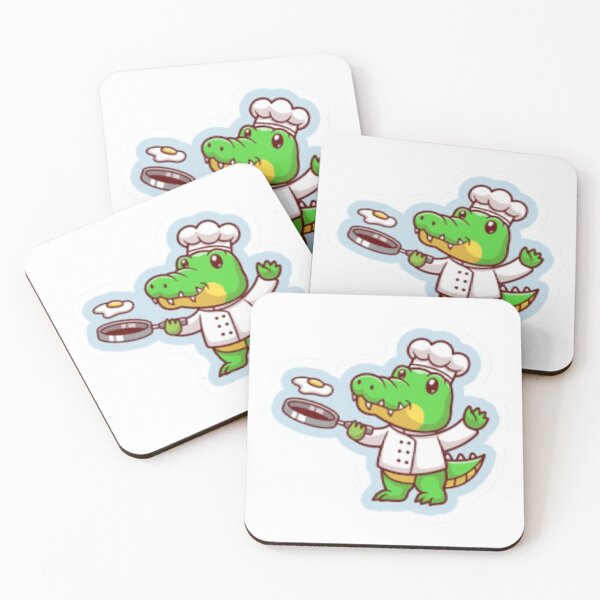 Item preview, Cute Crocodile prepare eggs sticker  designed and sold by ZackArt09.