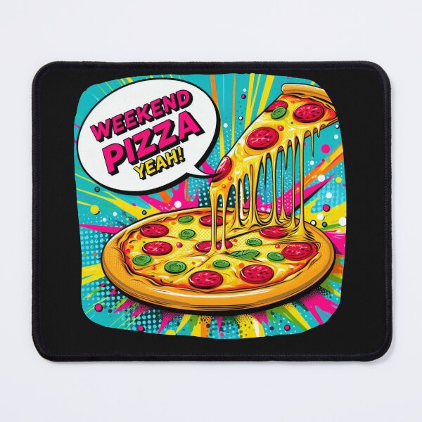 Item preview, A Colorful, Delicious Weekend Pizza in Red, Yellow, Orange, & Green designed and sold by SplashTastic.