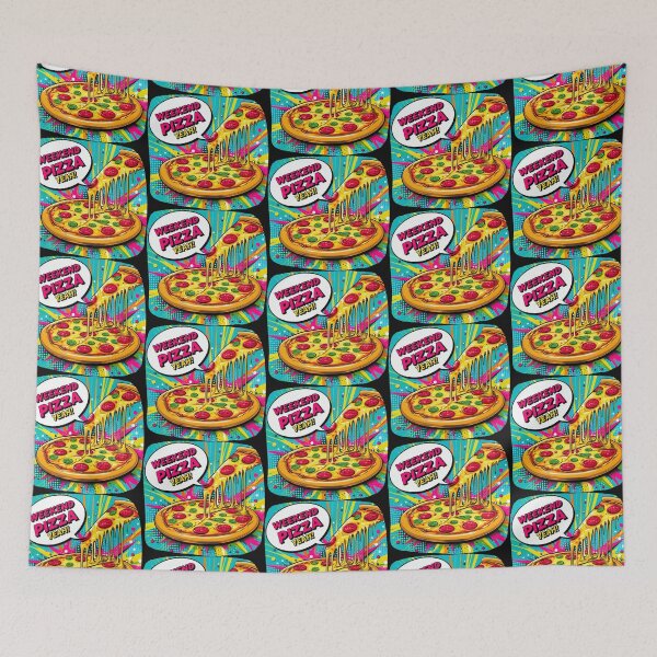 Item preview, A Colorful, Delicious Weekend Pizza in Red, Yellow, Orange, & Green designed and sold by SplashTastic.
