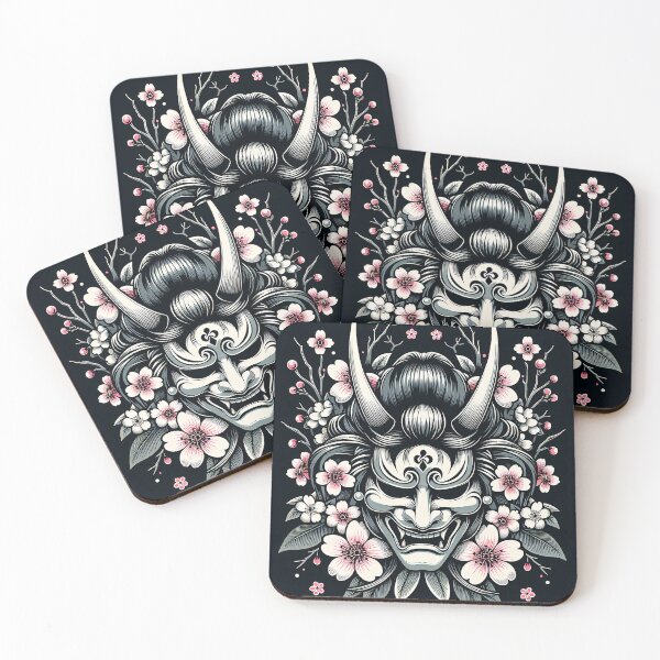 Item preview, Ephemeral Embrace: Hannya Mask and Sakura Blossoms designed and sold by zzz888.