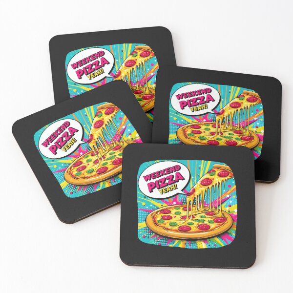 Item preview, A Colorful, Delicious Weekend Pizza in Red, Yellow, Orange, & Green designed and sold by SplashTastic.