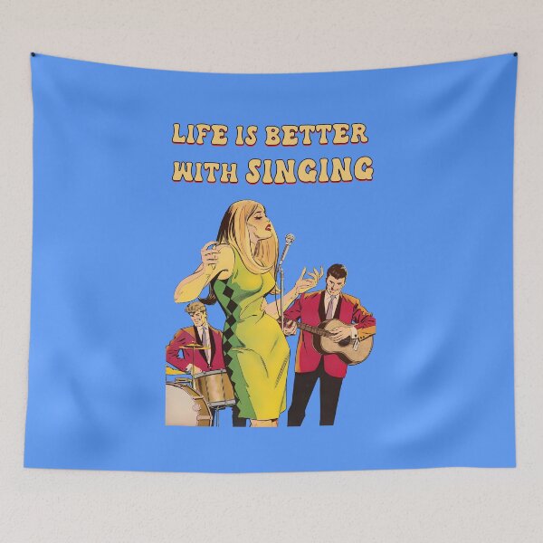 Item preview, Life is better with singing 1 - Vintage comic art designed and sold by Alex Starcatcher.