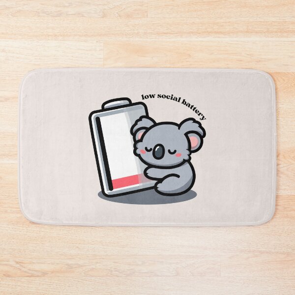 Item preview, Low Social Battery | Cute Koala Hugging a Low Battery designed and sold by Kimochi-Shop.