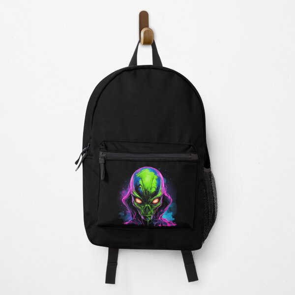 Item preview, Alien portrait in pink/green, extraterrestrial creature designed and sold by Andrea-Design.
