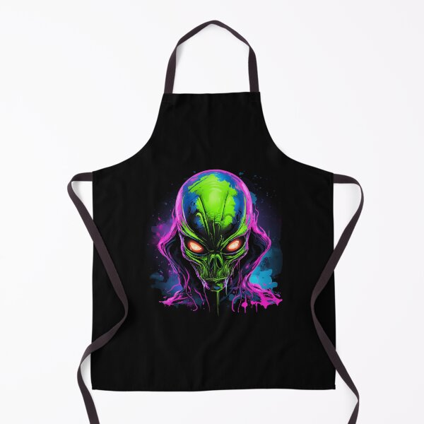 Item preview, Alien portrait in pink/green, extraterrestrial creature designed and sold by Andrea-Design.