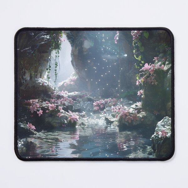 Item preview, Flowery lush cave digital art designed and sold by Aroeldesigns.