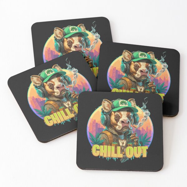 Item preview, Hip Hop Bull Chill Out Artwork smooking and relaxing designed and sold by diegomenjivar92.