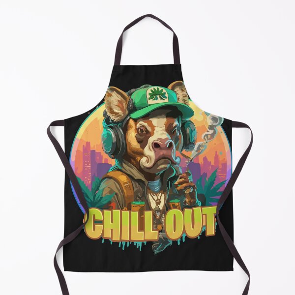 Item preview, Hip Hop Bull Chill Out Artwork smooking and relaxing designed and sold by diegomenjivar92.