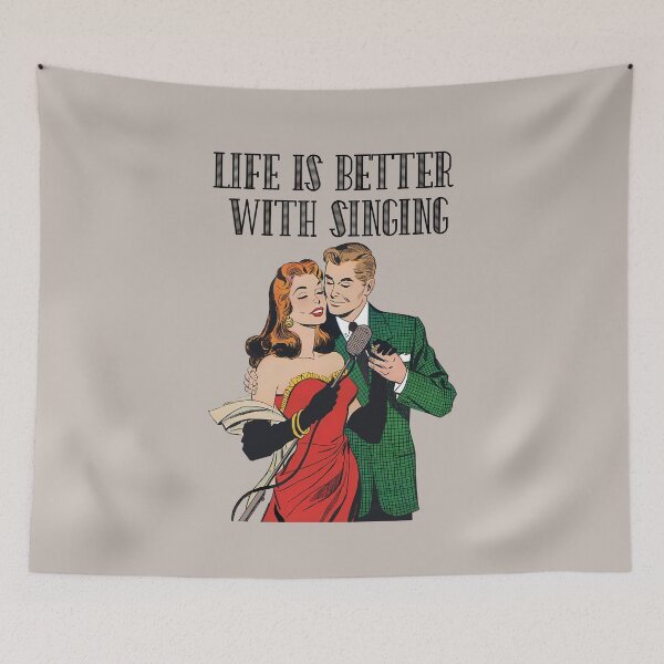 Item preview, Life is better with singing 2 - Retro comic art designed and sold by Alex Starcatcher.