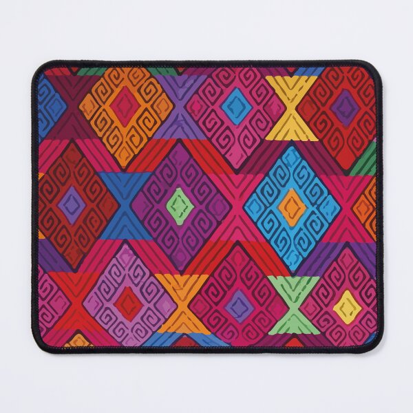 Item preview, Colorful geometric rhombus ethnic embroidery maximalist decoration dopamine dressing designed and sold by T-Mex.