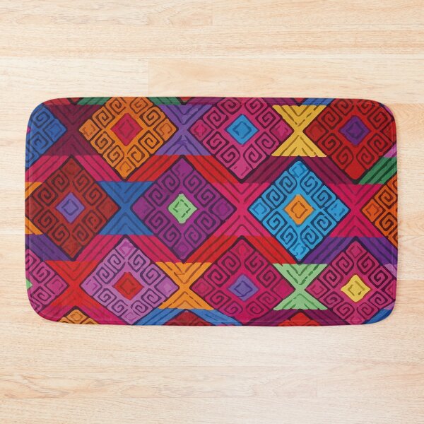 Item preview, Colorful geometric rhombus ethnic embroidery maximalist decoration dopamine dressing designed and sold by T-Mex.