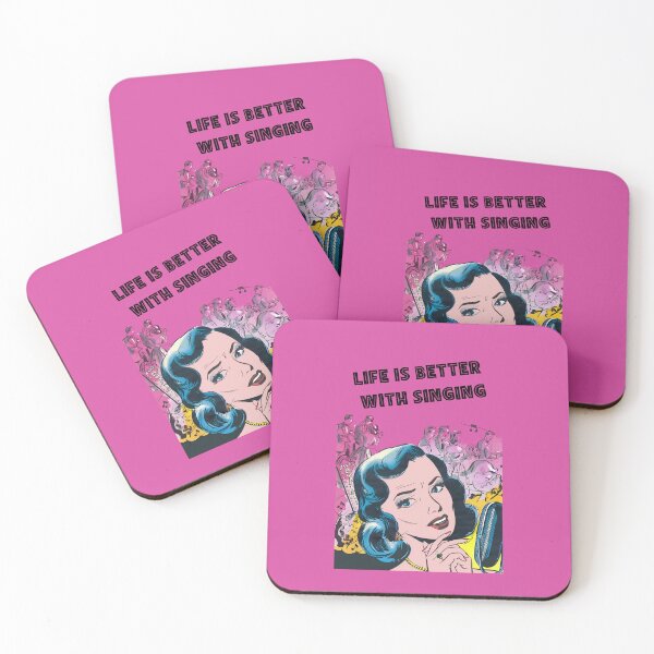 Item preview, Life is better with singing 3 - Retro illustration designed and sold by Alex Starcatcher.