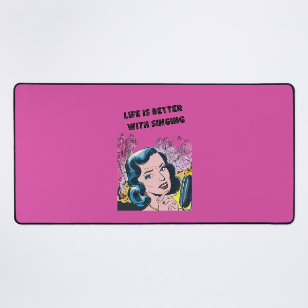 Item preview, Life is better with singing 3 - Retro illustration designed and sold by Alex Starcatcher.