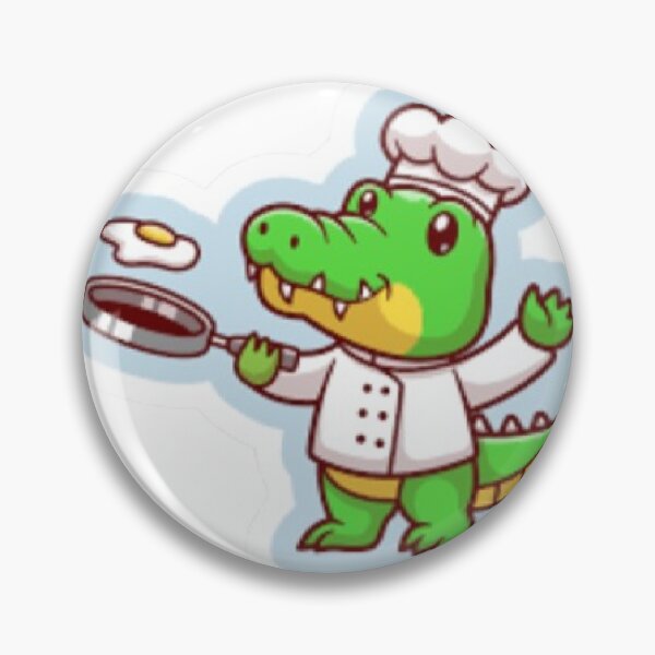 Item preview, Cute Crocodile prepare eggs sticker  designed and sold by ZackArt09.