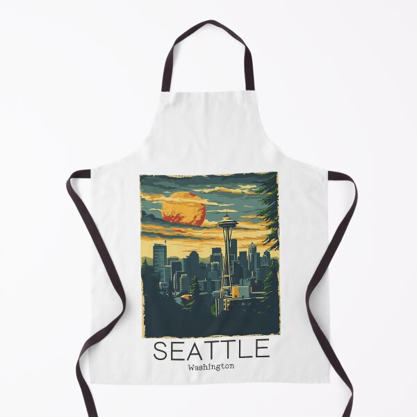 Item preview, A Vintage Travel Illustration of Seattle - Washington - US designed and sold by GoodOldVintage.