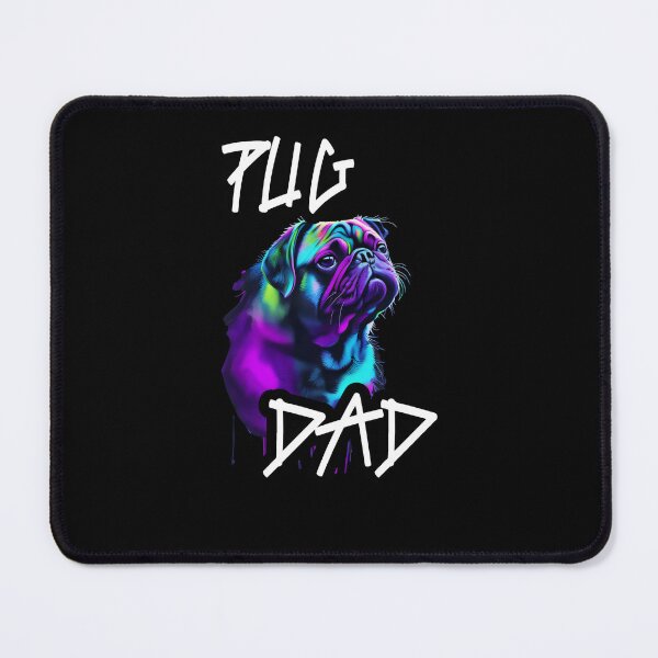 Item preview, Neon Pug Portrait for Pug Dad designed and sold by MillennialVibe.