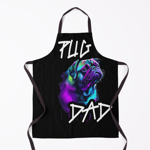 Item preview, Neon Pug Portrait for Pug Dad designed and sold by MillennialVibe.