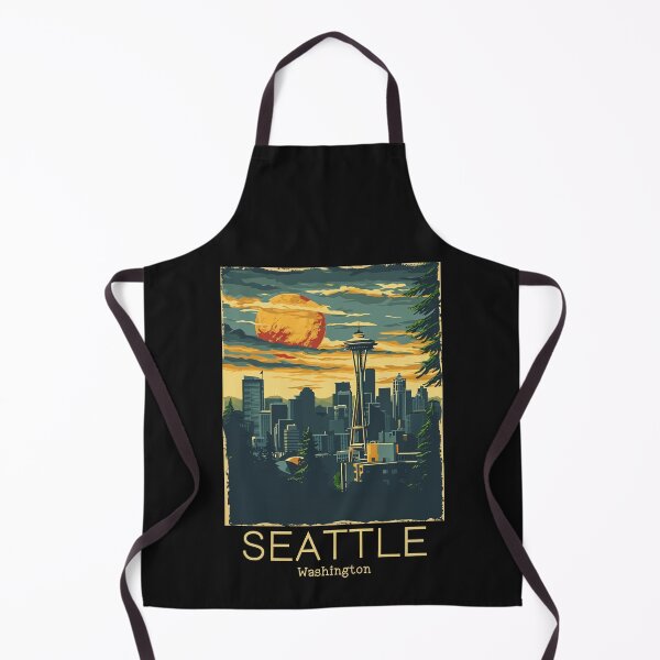 Item preview, A Vintage Travel Illustration of Seattle - Washington - US designed and sold by GoodOldVintage.