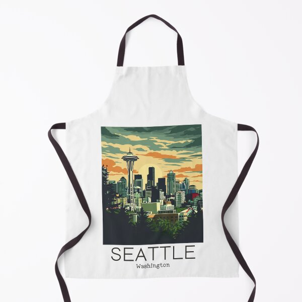Item preview, A Vintage Travel Illustration of Seattle - Washington - US designed and sold by GoodOldVintage.
