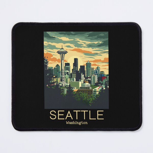 Item preview, A Vintage Travel Illustration of Seattle - Washington - US designed and sold by GoodOldVintage.