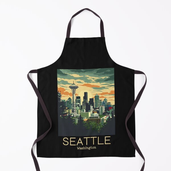Item preview, A Vintage Travel Illustration of Seattle - Washington - US designed and sold by GoodOldVintage.