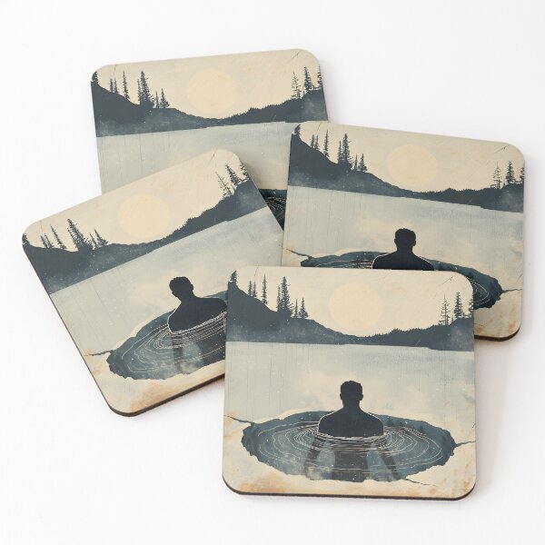 Item preview, Man in a frozen lake – ice bath designed and sold by Wildflow Creations.