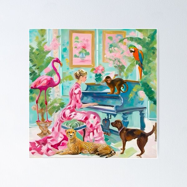 Item preview, The cute rehearsal, whimsical preppy painting designed and sold by SophieClimaArt.