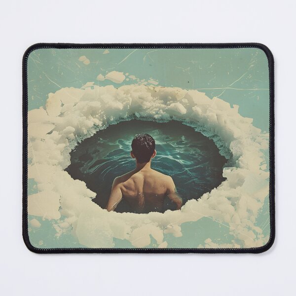 Item preview, Man in a frozen lake – ice bath designed and sold by Wildflow Creations.