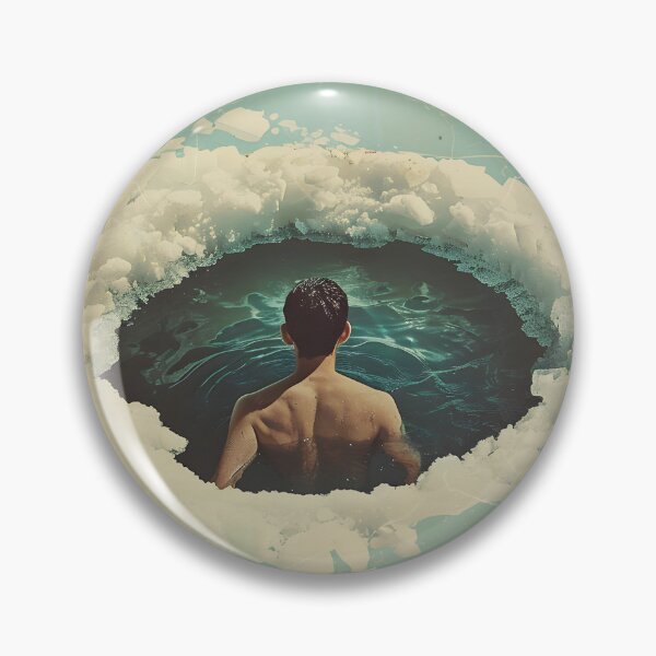 Item preview, Man in a frozen lake – ice bath designed and sold by Wildflow Creations.
