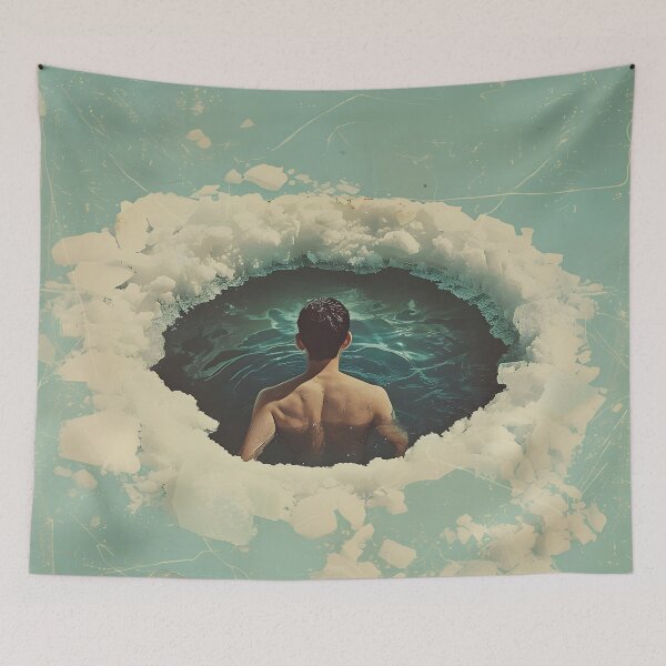 Item preview, Man in a frozen lake – ice bath designed and sold by Wildflow Creations.