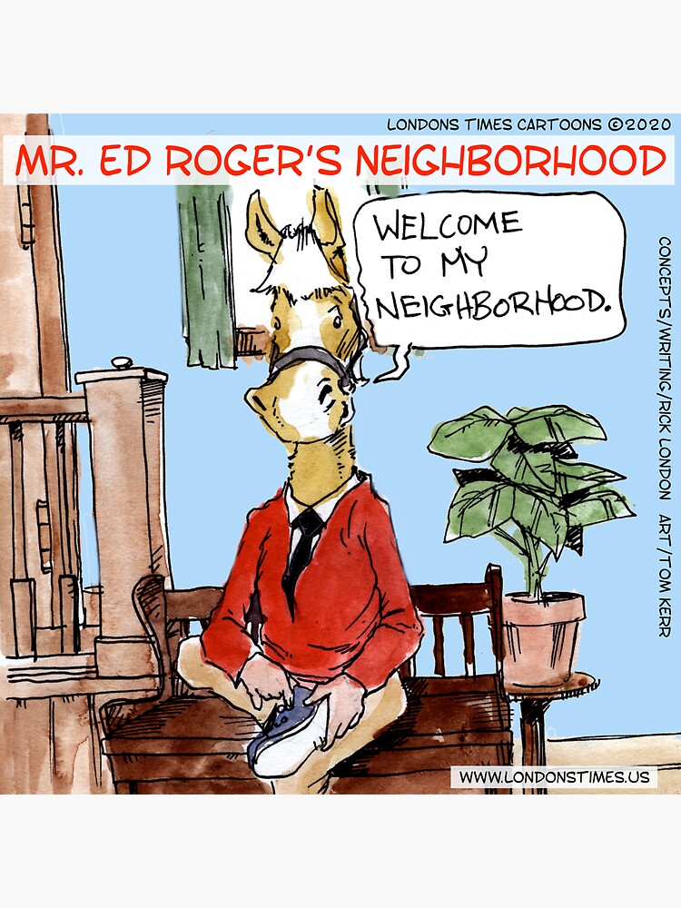 Thumbnail 3 of 3, Sticker, Mr. Ed Rogers NEIGHborhood designed and sold by ltcartoons.
