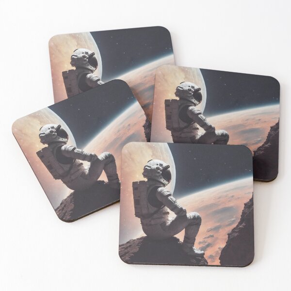 Item preview, Lonely astronaut watching stars designed and sold by biscuitArts.