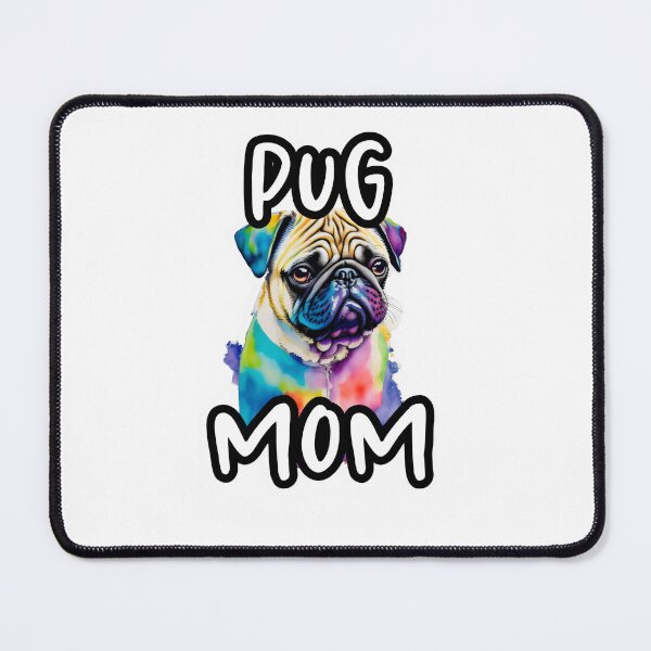 Item preview, Colorful Pug Portrait for Fun Pug Mom designed and sold by MillennialVibe.