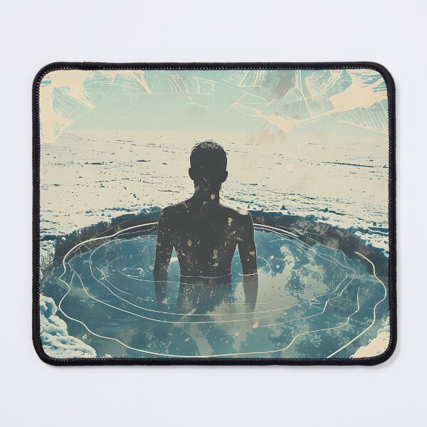 Item preview, Man in a frozen lake – ice bath designed and sold by Wildflow Creations.