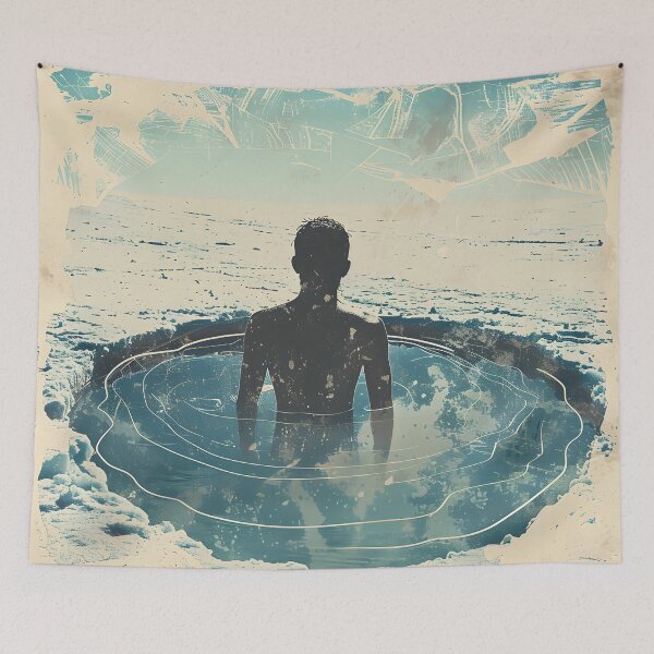 Item preview, Man in a frozen lake – ice bath designed and sold by Wildflow Creations.