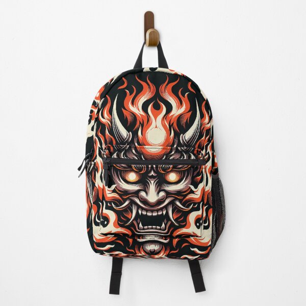 Item preview, "Inferno Unleashed: Japanese Hannya Mask in Flames" designed and sold by zzz888.
