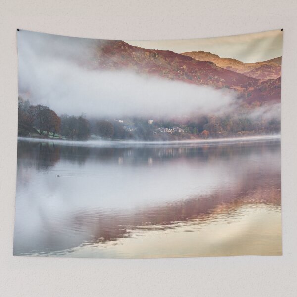 Item preview, Early Morning Mist over Grasmere Lake designed and sold by heidipics.