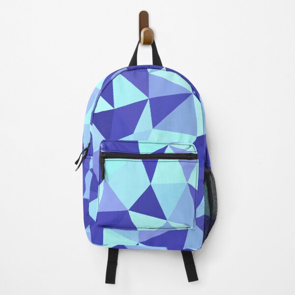 Item preview, Aqua and Indigo Blue Abstract Geometric Triangles    designed and sold by patternsoup.