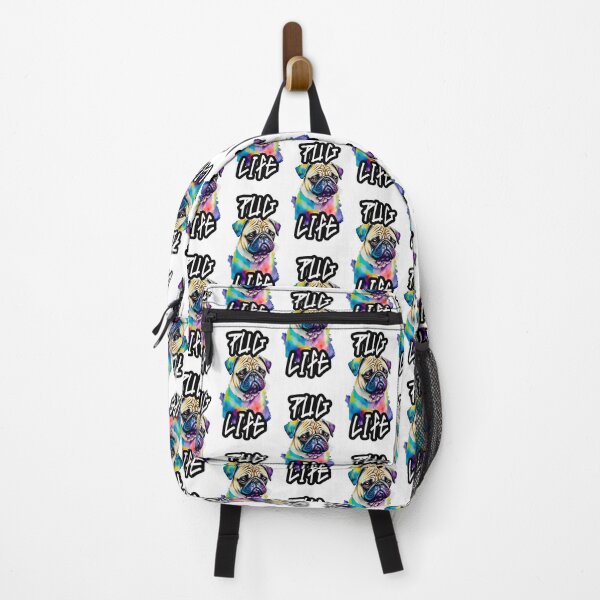 Item preview, Rainbow Watercolor Graffiti Pug Life Portrait designed and sold by MillennialVibe.