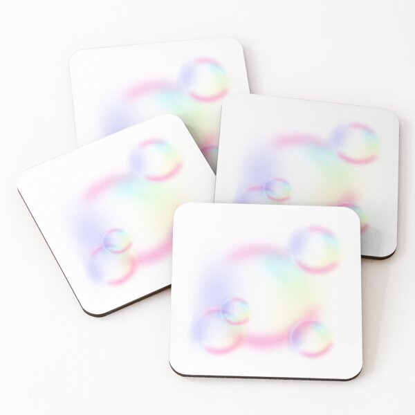 Item preview, rainbow bubbles in light blue designed and sold by AlexsArtSpace.
