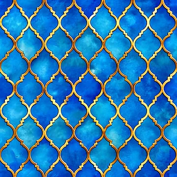 Artwork thumbnail, Blue Moroccan Pattern by patterncrow