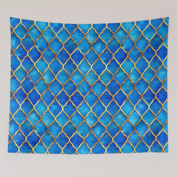 Item preview, Blue Moroccan Pattern designed and sold by patterncrow.