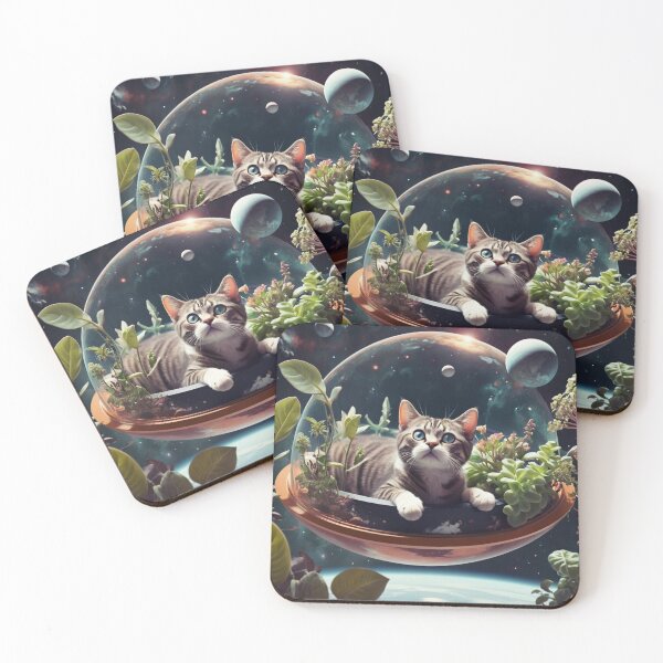 Item preview, Cat floating in space designed and sold by biscuitArts.