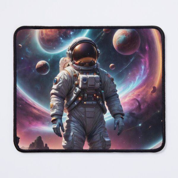 Item preview, Astronaut in space watching planets designed and sold by biscuitArts.