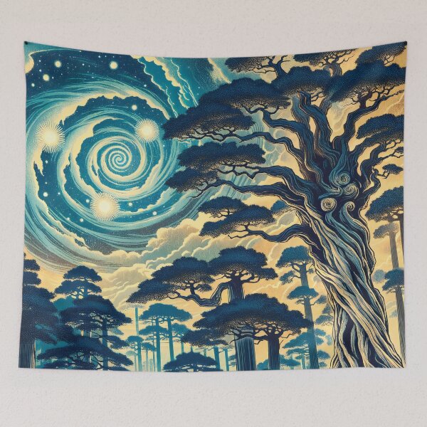 Item preview, Ancient Trees Whirl Mystical Celestial Dance designed and sold by ArtComixHaven.