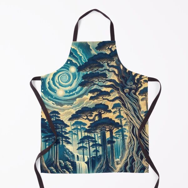 Item preview, Ancient Trees Whirl Mystical Celestial Dance designed and sold by ArtComixHaven.
